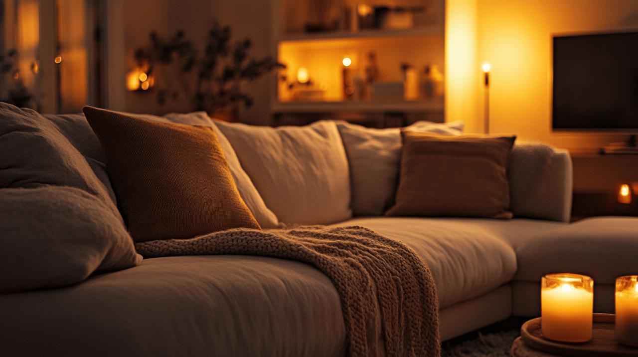 Comment creer une ambiance cosy avec un canape HcommeHome pour un salon chaleureux et accueillant